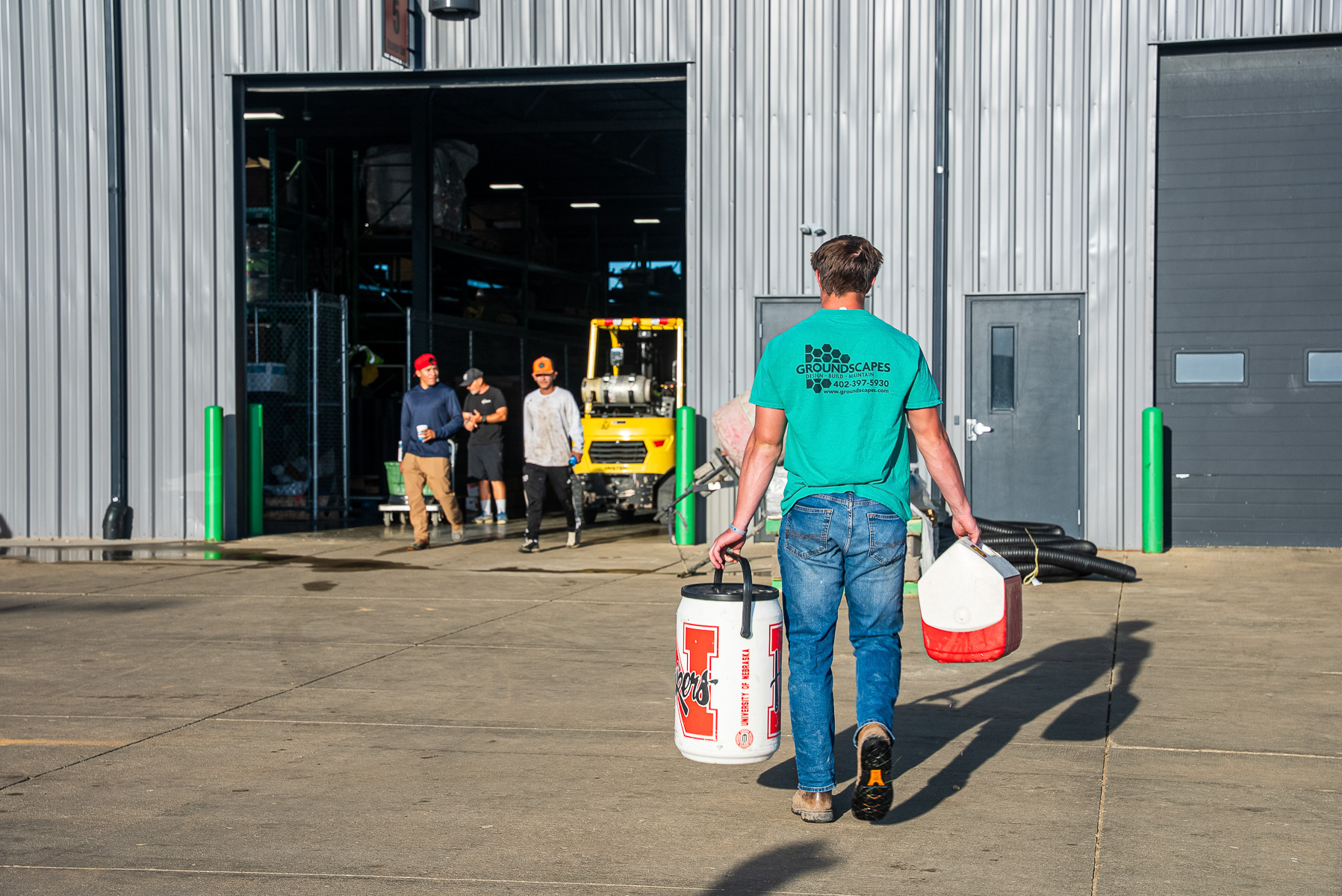 crew morning start of day shop yard