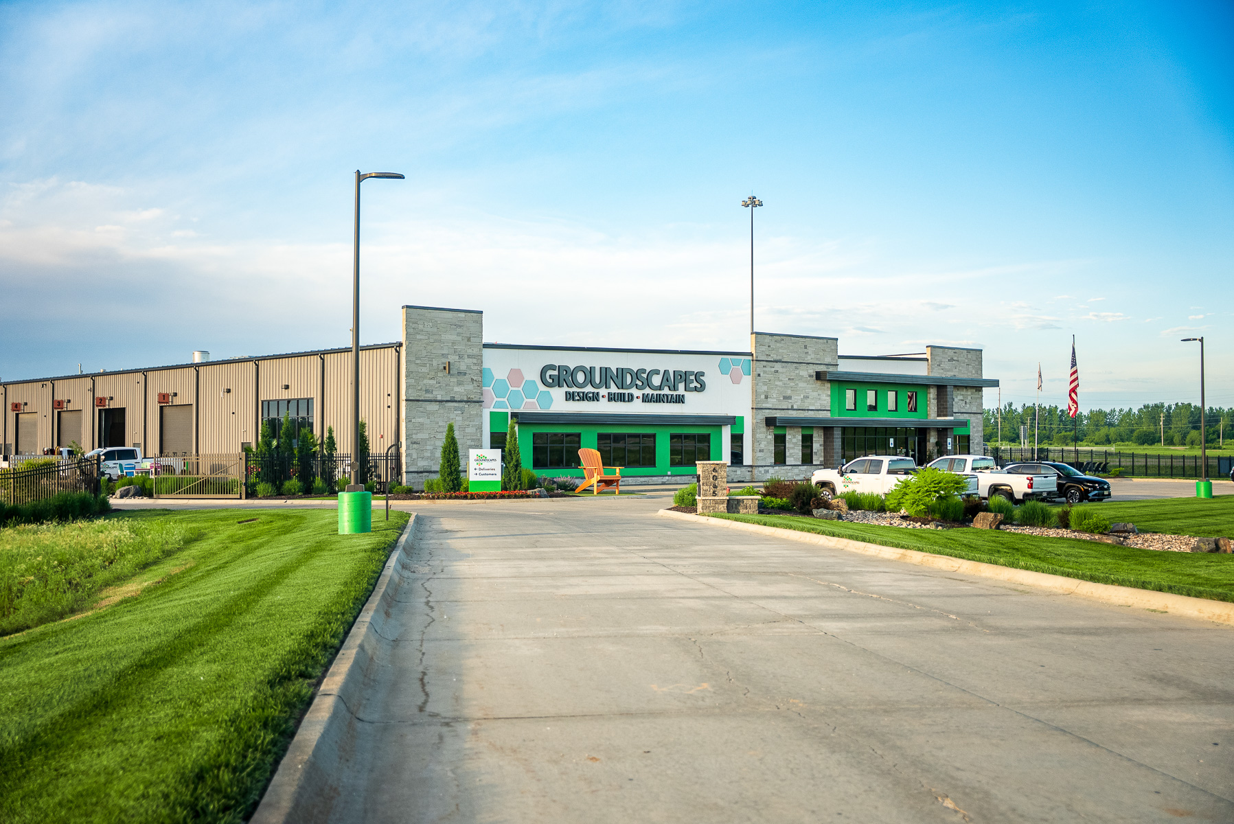 groundscapes office yard entrance