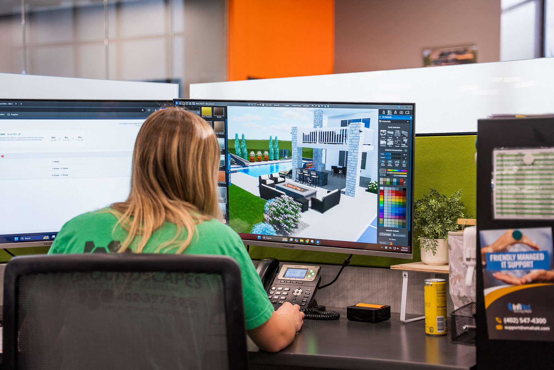 landscape designer desk project 3d rendering